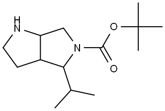 tert-Butyl 4-isopropylhexahydropyrrolo[3,4-b]pyrrole-5(1H)-carboxylate Struktur