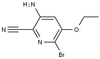 2-Pyridinecarbonitrile, 3-amino-6-bromo-5-ethoxy- Struktur