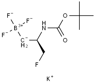 Borate(1-), [(2R)-2-[[(1,1-dimethylethoxy)carbonyl]amino]-3-fluoropropyl]trifluoro-, potassium (1:1), (T-4)- Struktur