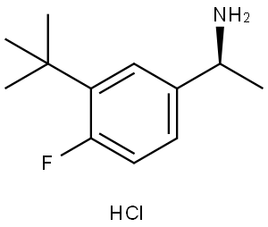 Benzenemethanamine, 3-(1,1-dimethylethyl)-4-fluoro-α-methyl-, hydrochloride (1:1), (αS)- Struktur