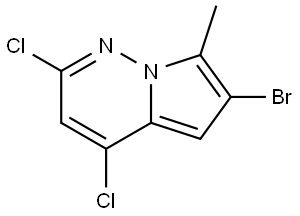 Pyrrolo[1,2-b]pyridazine, 6-bromo-2,4-dichloro-7-methyl- Struktur