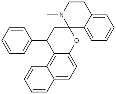 2'-methyl-1-phenyl-1,2,3',4'-tetrahydro-2'H-spiro[benzo[f]chromene-3,1'-isoquinoline] Struktur