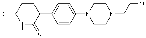 2,6-Piperidinedione, 3-[4-[4-(2-chloroethyl)-1-piperazinyl]phenyl]- Struktur