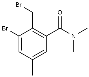 Benzamide, 3-bromo-2-(bromomethyl)-N,N,5-trimethyl- Struktur