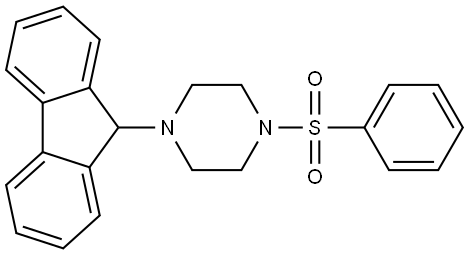 1-(9H-FLUOREN-9-YL)-4-(PHENYLSULFONYL)PIPERAZINE Struktur