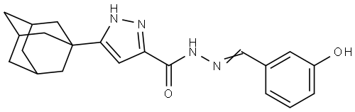 3-(1-ADAMANTYL)-N'-(3-HYDROXYBENZYLIDENE)-1H-PYRAZOLE-5-CARBOHYDRAZIDE Struktur