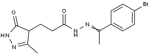 N'-[(E)-1-(4-BROMOPHENYL)ETHYLIDENE]-3-(3-METHYL-5-OXO-4,5-DIHYDRO-1H-PYRAZOL-4-YL)PROPANOHYDRAZIDE Struktur