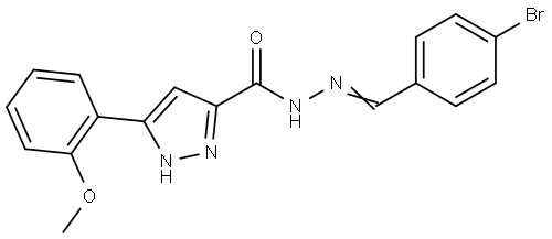 N'-(4-BROMOBENZYLIDENE)-3-(2-METHOXYPHENYL)-1H-PYRAZOLE-5-CARBOHYDRAZIDE Struktur