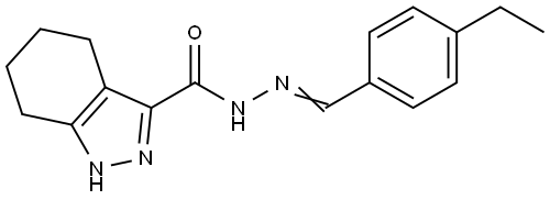 N'-(4-ETHYLBENZYLIDENE)-4,5,6,7-TETRAHYDRO-1H-INDAZOLE-3-CARBOHYDRAZIDE Struktur