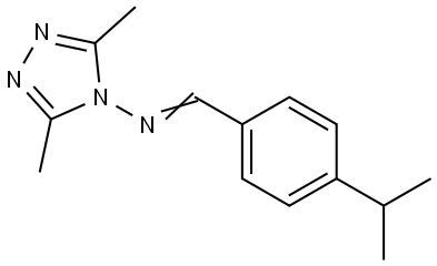 N-(4-ISOPROPYLBENZYLIDENE)-3,5-DIMETHYL-4H-1,2,4-TRIAZOL-4-AMINE Struktur