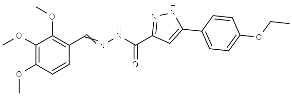 3-(4-ETHOXYPHENYL)-N'-(2,3,4-TRIMETHOXYBENZYLIDENE)-1H-PYRAZOLE-5-CARBOHYDRAZIDE Struktur