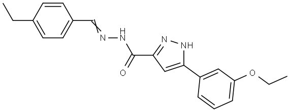 3-(3-ETHOXYPHENYL)-N'-(4-ETHYLBENZYLIDENE)-1H-PYRAZOLE-5-CARBOHYDRAZIDE Struktur