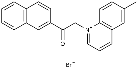 6-METHYL-1-(2-(2-NAPHTHYL)-2-OXOETHYL)QUINOLINIUM BROMIDE Struktur