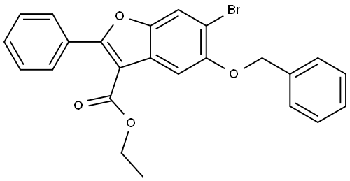 ETHYL 5-(BENZYLOXY)-6-BROMO-2-PHENYL-1-BENZOFURAN-3-CARBOXYLATE Struktur