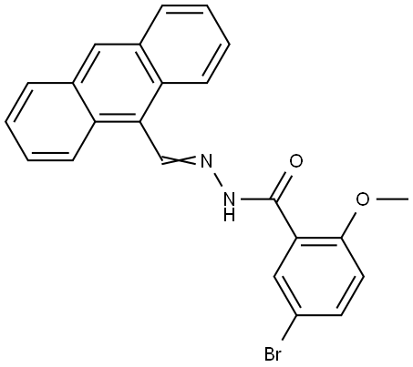 N'-(9-ANTHRYLMETHYLENE)-5-BROMO-2-METHOXYBENZOHYDRAZIDE Struktur