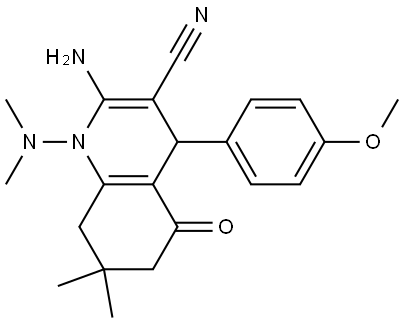 2-AMINO-1-(DIMETHYLAMINO)-4-(4-METHOXYPHENYL)-7,7-DIMETHYL-5-OXO-1,4,5,6,7,8-HEXAHYDRO-3-QUINOLINECARBONITRILE|