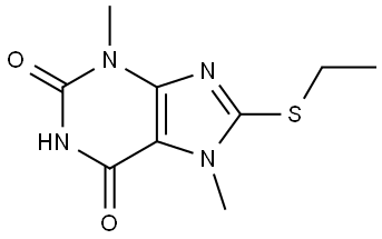 8-ETHYLSULFANYL-3,7-DIMETHYL-3,7-DIHYDRO-PURINE-2,6-DIONE Struktur