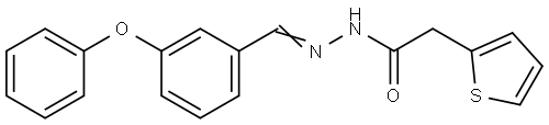 N'-(3-PHENOXYBENZYLIDENE)-2-(2-THIENYL)ACETOHYDRAZIDE Struktur