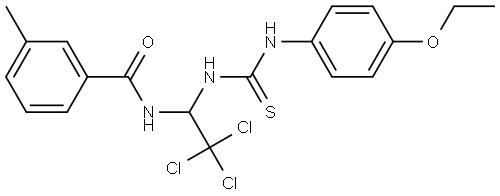 3-ME-N-(2,2,2-TRICHLORO-1-(((4-ETHOXYANILINO)CARBOTHIOYL)AMINO)ETHYL)BENZAMIDE Struktur