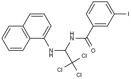 3-IODO-N-(2,2,2-TRICHLORO-1-(1-NAPHTHYLAMINO)ETHYL)BENZAMIDE Struktur