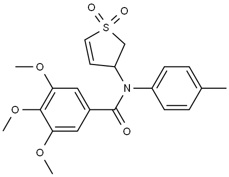 N-(1,1-DIOXIDO-2,3-DIHYDRO-3-THIENYL)-3,4,5-TRIMETHOXY-N-(4-ME-PHENYL)BENZAMIDE Struktur