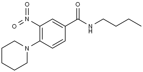 N-BUTYL-3-NITRO-4-(1-PIPERIDINYL)BENZAMIDE Struktur