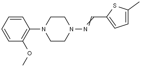 N-(4-(2-METHOXYPHENYL)-1-PIPERAZINYL)-N-((5-METHYL-2-THIENYL)METHYLENE)AMINE Struktur