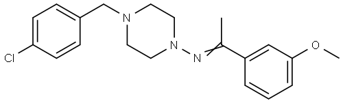 N-(4-(4-CHLOROBENZYL)-1-PIPERAZINYL)-N-(1-(3-METHOXYPHENYL)ETHYLIDENE)AMINE Struktur