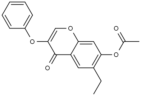 6-ETHYL-4-OXO-3-PHENOXY-4H-CHROMEN-7-YL ACETATE Struktur