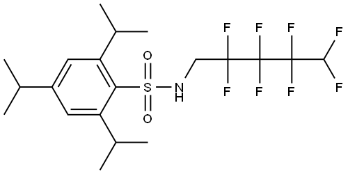 2,4,6-TRIISOPROPYL-N-(2,2,3,3,4,4,5,5-OCTAFLUOROPENTYL)BENZENESULFONAMIDE Struktur