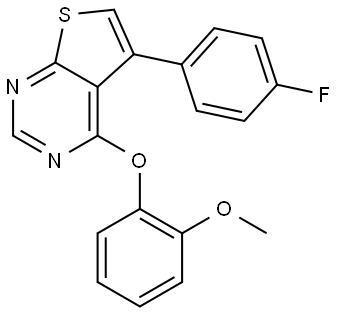 5-(4-FLUOROPHENYL)-4-(2-METHOXYPHENOXY)THIENO(2,3-D)PYRIMIDINE Struktur