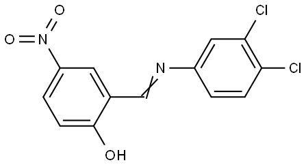 2-((3,4-DICHLORO-PHENYLIMINO)-METHYL)-4-NITRO-PHENOL Struktur