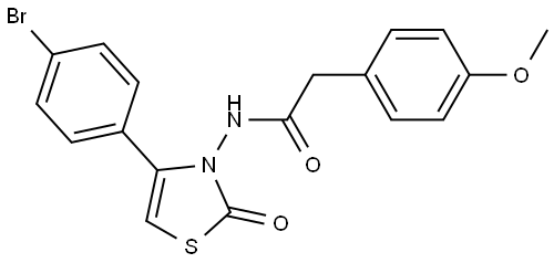 N-(4-(4-BROMOPHENYL)-2-OXO-1,3-THIAZOL-3(2H)-YL)-2-(4-METHOXYPHENYL)ACETAMIDE Struktur