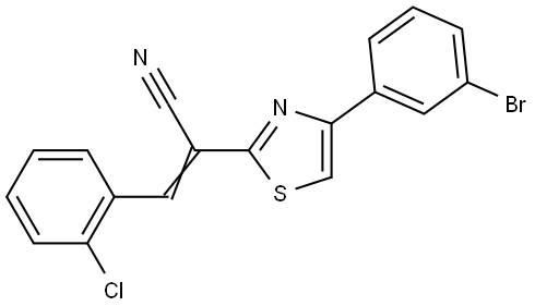 2-(4-(3-BROMOPHENYL)-1,3-THIAZOL-2-YL)-3-(2-CHLOROPHENYL)ACRYLONITRILE Struktur