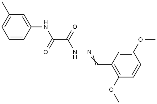 2-(2-(2,5-DIMETHOXYBENZYLIDENE)HYDRAZINO)-N-(3-METHYLPHENYL)-2-OXOACETAMIDE Struktur