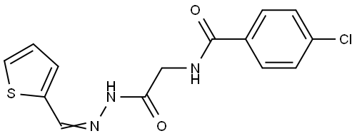 4-CHLORO-N-(2-OXO-2-(2-(2-THIENYLMETHYLENE)HYDRAZINO)ETHYL)BENZAMIDE Struktur