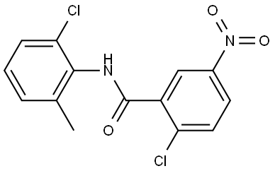 2-CHLORO-N-(2-CHLORO-6-METHYLPHENYL)-5-NITROBENZAMIDE Struktur