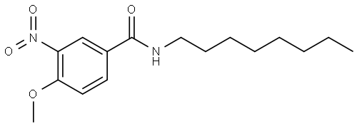 4-METHOXY-3-NITRO-N-OCTYLBENZAMIDE Struktur