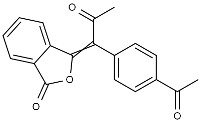 3-(1-(4-ACETYLPHENYL)-2-OXOPROPYLIDENE)-2-BENZOFURAN-1(3H)-ONE Struktur