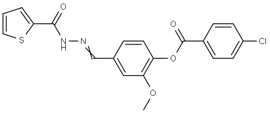 2-METHOXY-4-(2-(2-THIENYLCARBONYL)CARBOHYDRAZONOYL)PHENYL 4-CHLOROBENZOATE Struktur