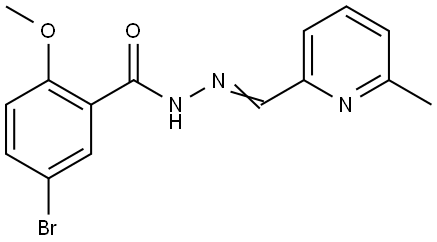 5-BROMO-2-METHOXY-N'-((6-METHYL-2-PYRIDINYL)METHYLENE)BENZOHYDRAZIDE Struktur