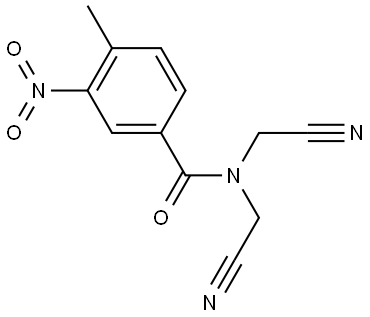 N,N-BIS(CYANOMETHYL)-4-METHYL-3-NITROBENZAMIDE Struktur