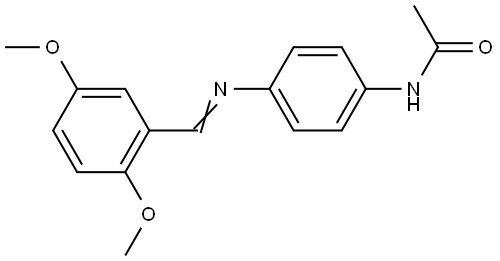 N-(4-((2,5-DIMETHOXY-BENZYLIDENE)-AMINO)-PHENYL)-ACETAMIDE Struktur