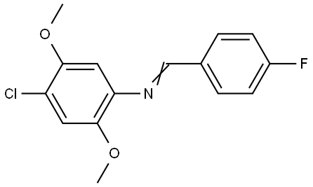 (4-CHLORO-2,5-DIMETHOXY-PHENYL)-(4-FLUORO-BENZYLIDENE)-AMINE Struktur