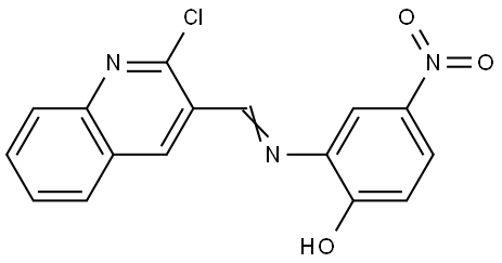 2-((2-CHLORO-QUINOLIN-3-YLMETHYLENE)-AMINO)-4-NITRO-PHENOL Struktur