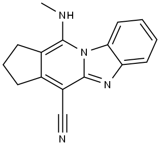 4-METHYLAMINO-2,3-DIHYDRO-1H-4A,9-DIAZA-CYCLOPENTA(B)FLUORENE-10-CARBONITRILE Struktur