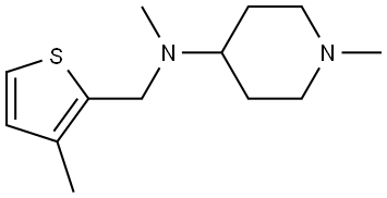 N,1-DIMETHYL-N-[(3-METHYL-2-THIENYL)METHYL]-4-PIPERIDINAMINE Struktur