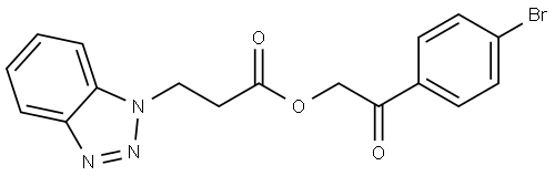 2-(4-BROMOPHENYL)-2-OXOETHYL 3-(1H-1,2,3-BENZOTRIAZOL-1-YL)PROPANOATE Struktur