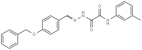 2-(2-(4-(BENZYLOXY)BENZYLIDENE)HYDRAZINO)-N-(3-METHYLPHENYL)-2-OXOACETAMIDE Struktur