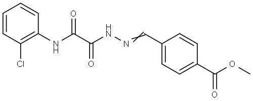 METHYL 4-(2-((2-CHLOROANILINO)(OXO)ACETYL)CARBOHYDRAZONOYL)BENZOATE Struktur